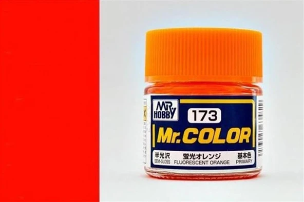 Mr.Hobby C-173 10 ml. Fluorescent Orange, Mr.Color Serisi Model Boyası ürün görseli 1