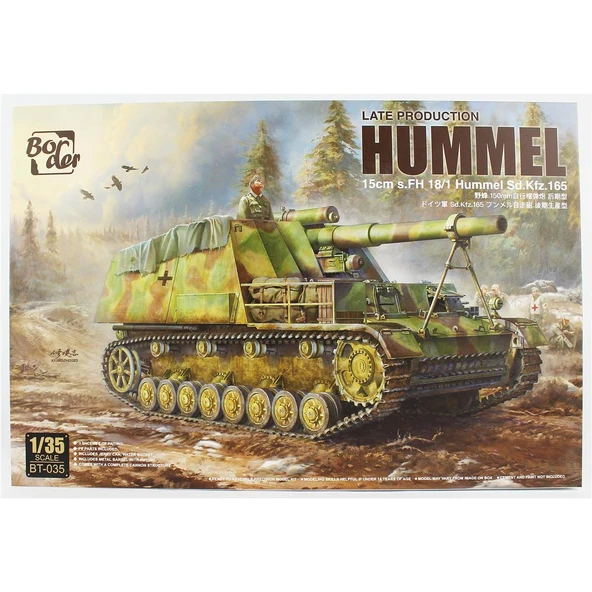 Border BT-035 1/35 Ölçek, 15cm s.FH 18/1 Hummel Sd. Kfz. 165 Geç Dönem Tankı, Plastik Model Kiti ürün görseli 1