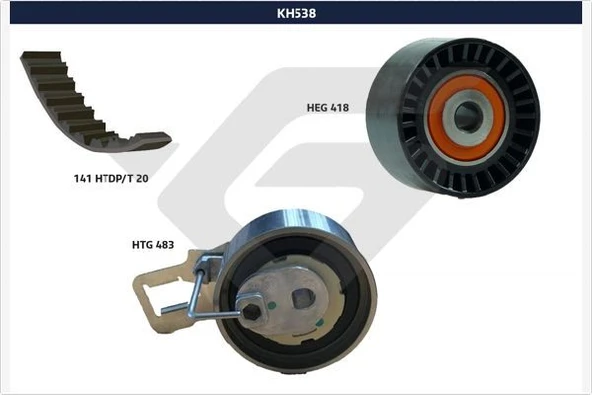 HUTCHINSON KH538 TRİGER SETİ PARTNER-BERLINGO-P208-P301-P308-P508-P2008-P3008-P5008-FOCUS-COURİER-FİESTA-MONDEO-C3-C4 C-ELYSEE-JUMPY-RIFTER-DS4-DS3-CROSSLAND X-GRANDLAND X-COMBO E-C-MAX 1.5-1.6 TDCI-H ürün görseli 1