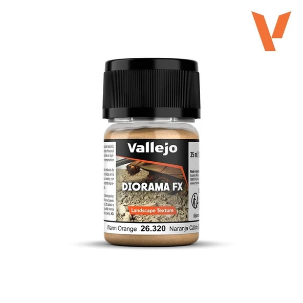 Vallejo 26320 60 gr. Warm Orange, 0.1 - 1.0 mm. Orta Taneli Yüzey Dokusu ürün görseli 1