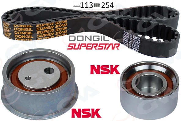 GVA 59T9135 EKSANTRİK GERGİ KİTİ ELANTRA 00>TRAJET 04> TUCSON 04-10 -CARENS-CERATO-SPORTAGE 04> 2.0 K015457XS 2431223201-2441023500-2481023011 ürün görseli 1