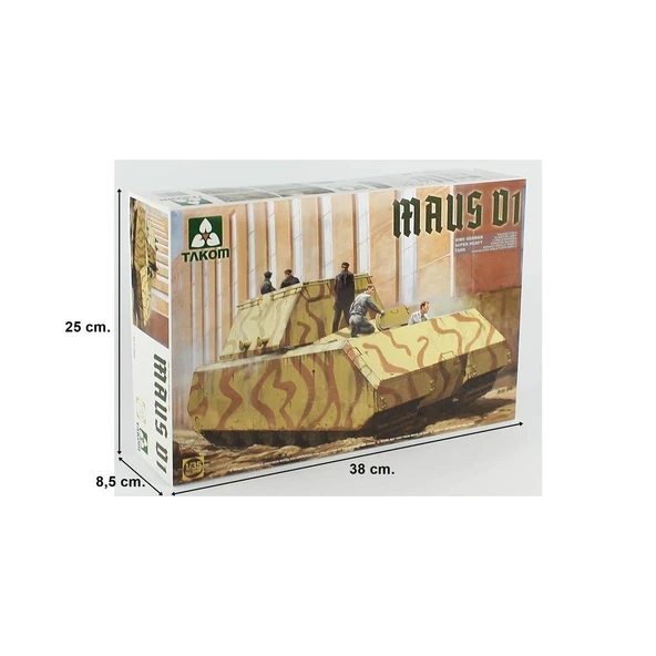 Takom 2049 1/35 Ölçek, Alman Süper Ağır Tankı Maus V1, Plastik Model Kiti - Resim 5