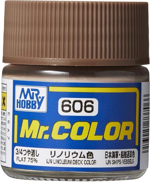 Mr.Hobby C-606 10 ml. IJN Linoleum Deck Color, Mr.Color Serisi Model Boyası ürün görseli 1