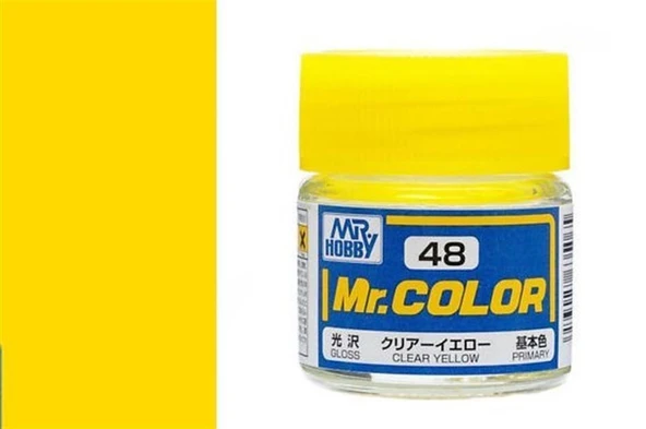 Mr.Hobby C-048 10 ml. Clear Yellow, Mr.Color Serisi Model Boyası ürün görseli 1