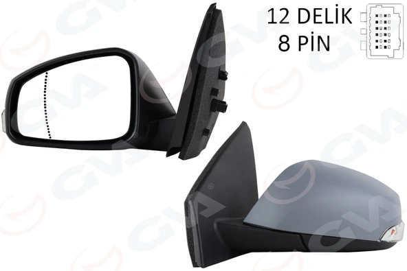 GVA 1011325-1 ELEKTRİKLİ ISITMALI SİNYALLİ KATLANIR ASTARLI KONVEKS SAĞ R MEGANE FLUENCE 08- 51403755415-963010192R-963016738R ürün görseli 1