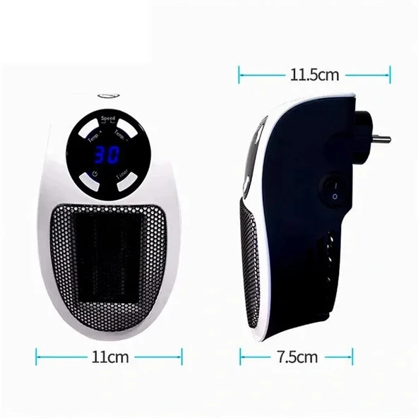 Powermaster Pm-20327 500 Watt Priz Tipi Uzaktan Kumandalı Taşınabilir Isıtıcı (zamanlayıcı - Otomatik Kapanma) - 2
