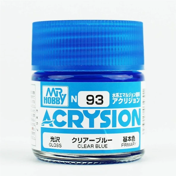 Mr.Hobby N-093 10 ml. Clear Blue, Acrysion Serisi Model Boyası ürün görseli
