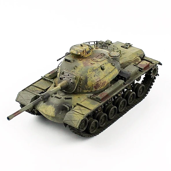 QD285 1/35 Ölçek, M48A2 us Kara Kuv., Sergilemeye Hazır Plastik Tank Modeli - Resim 2
