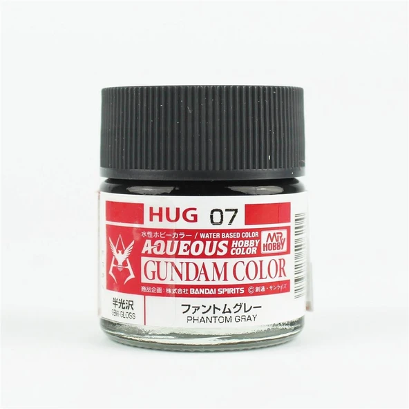 Mr.Hobby HUG-07 10 ml. Phantom Grey, Aqueous Gundam Serisi Model Boyası ürün görseli 1