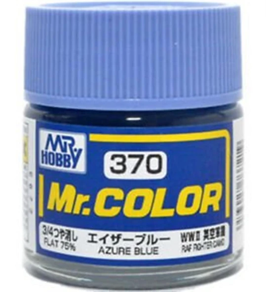 Mr.Hobby C-370 10 ml. Azure Blue, Mr.Color Serisi Model Boyası ürün görseli