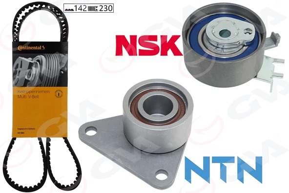 GVA 59T1810C EKSANTRİK GERGİ KİTİ 142x230 LAGUNA 2.0 16V 95-01 -SAFRANE II 2.0 96-00 -VOLVO S40 99-04 K015509XS 7438610040-7701471520-8610040 ürün görseli 1