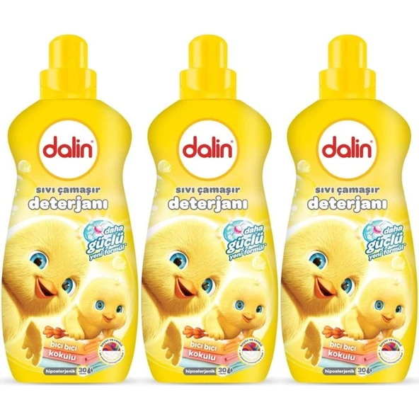 Dalin Çamaşır Deterjanı 1.5LT Bıcı Bıcı Kokulu (Hassas ve Hipoalerjenik Formül) (3 Lü Set)