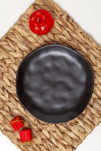 Tabak Organik 2 lı Pasta 20 Cm Mat Siyah