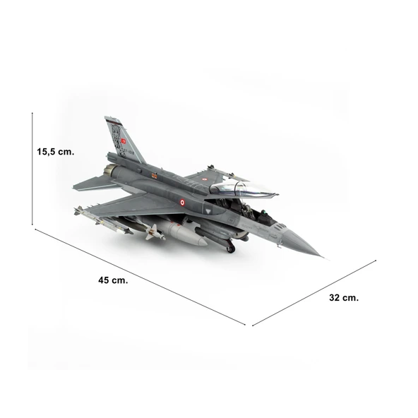 QD177 1/32 Ölçek, F-16D B50+ Pars Filo, Sergilemeye Hazır Savaşl Uçağı Modeli 2 F16 - Resim 5