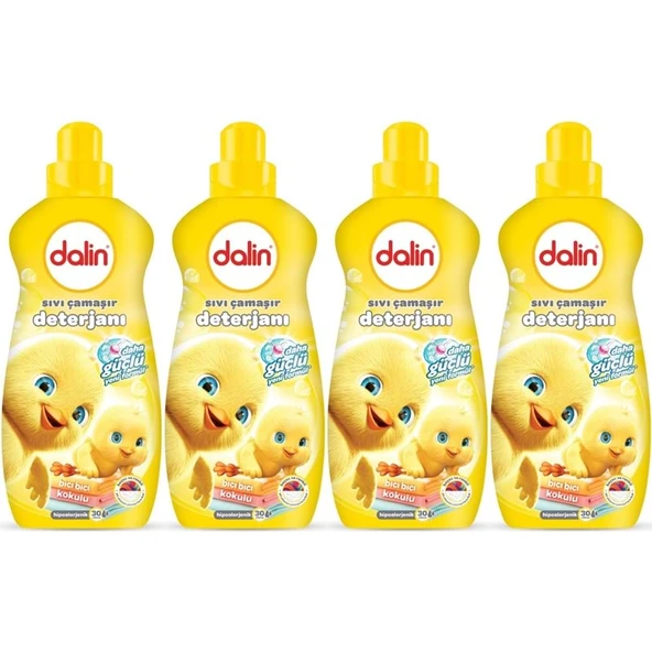 Dalin Çamaşır Deterjanı 1.5LT Bıcı Bıcı Kokulu (Hassas ve Hipoalerjenik Formül) (4 Lü Set) ürün görseli