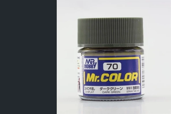 Mr.Hobby C-070 10 ml. Dark Green, Mr.Color Serisi Model Boyası ürün görseli 1