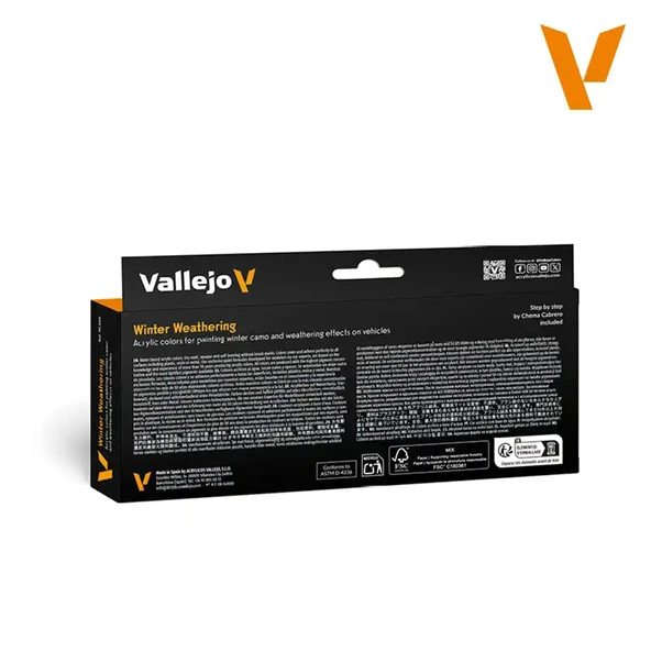 Vallejo 70263 8x18 ml. Winter Weathering by Chema cabrero, Model Color Serisi Model Boyası Seti - Resim 2