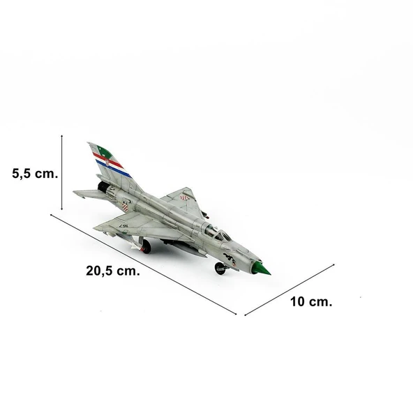 QD184 1/72 Ölçek, MIG-21 Hırvatistan Hava Kuvvetleri, Sergilemeye Hazır Savaşl Uçağı Modeli - 5