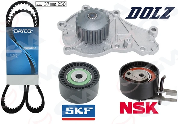 GVA 59WPK4315-1 DEVİRDAİMLİ TRİGER SETİ 137x254 P206-P207-P307-P308-P407-P3008-EXPERT-PARTNER-BERLINGO-JUMPY-C2-C3 -C4-C5-XSARA-FOCUS II-FIESTA V-VI VOLVO S40-C30-V50-FIAT SCUDO EURO4 1.6 HDI-TDCİ 168 ürün görseli 1