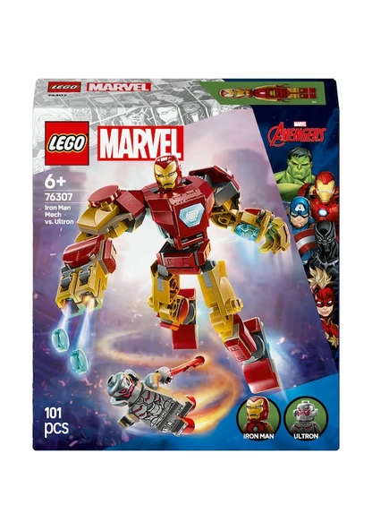 Lego Marvel Iron Man Robot'u Ultron!a Karşı 76307 Lisanslı Ürün - Resim 5