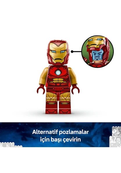 Lego Marvel Iron Man Robot'u Ultron!a Karşı 76307 Lisanslı Ürün - Resim 3