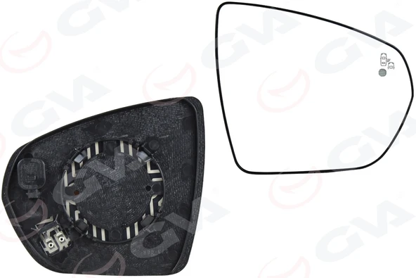 GVA 1143032 AYNA CAMI SAĞ ISITMALI KONVEKS BLIS Lİ PSA 3008-4008 16-23 1618048280 ürün görseli 1