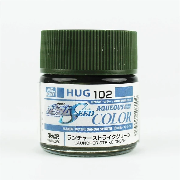 Mr.Hobby HUG-102 10 ml. Launcher Strike Green, Aqueous Gundam Serisi Model Boyası ürün görseli