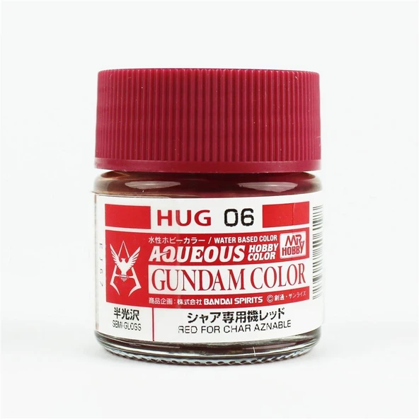 Mr.Hobby HUG-06 10 ml. Red For Char Aznable, Aqueous Gundam Serisi Model Boyası ürün görseli 1