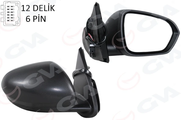 GVA 1019186 DIŞ DİKİZ AYNASI SAĞ ELEKTRİKLİ ISITMALI SENSÖRLÜ DACIA DUSTER 17-10 12H7P VM-6805EHSR 963017708R-963746877R-963650114R ürün görseli 1