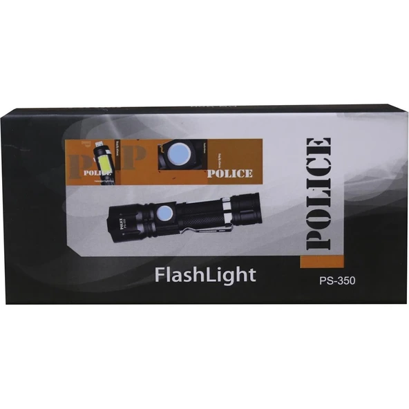 Polıce PS-350 Zoom Kırmızı Ikaz Işıklı ve Magnet Özellikli Şarjlı El Feneri ürün görseli 1