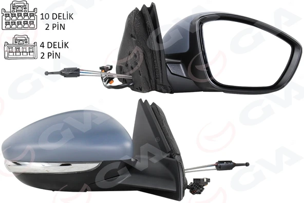 GVA 1090204 DIŞ DİKİZ AYNASI SAĞ MANUEL KATLANIR OPEL CORSA F 19> PEUGEOT P208 19> ELEKTRİKLİ-ASTARLI-ISITMALI 983597631T ürün görseli 1