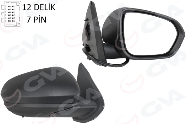 GVA 1019184 DIŞ DİKİZ AYNASI SAĞ ELEKTRİKLİ ISITMALI SENSORLU ASTARLI DACIA DUSTER 18- 12H7P VM-6805EHPSR 963017708R-963745777R-963650114R ürün görseli 1