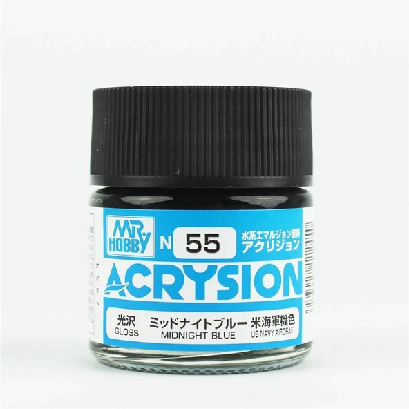 Mr.Hobby N-055 10 ml. Midnight Blue, Acrysion Serisi Model Boyası ürün görseli 1