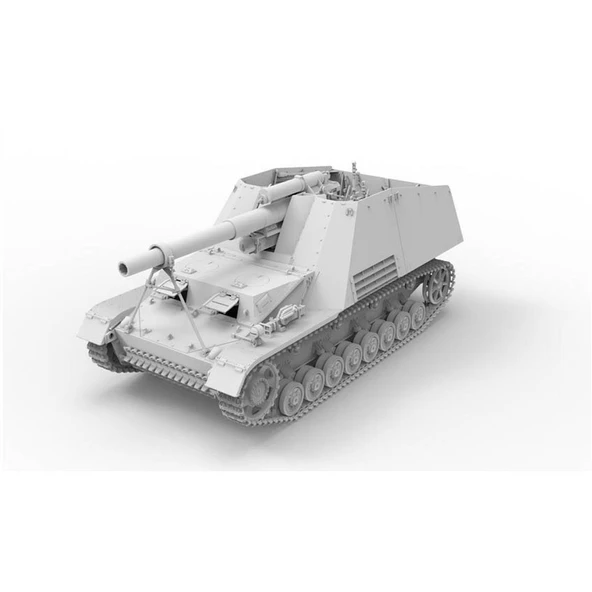 Border BT-035 1/35 Ölçek, 15cm s.FH 18/1 Hummel Sd. Kfz. 165 Geç Dönem Tankı, Plastik Model Kiti - Resim 2