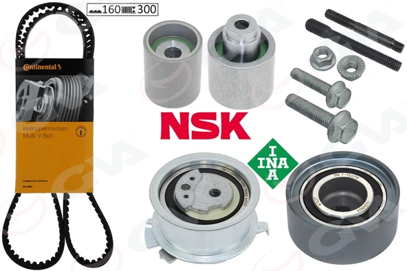 GVA 59T7530 TRİGER SETİ AUDI A4-A5-A6-PASSAT-TIGUAN-SUPERB 2.0 TDI 10> CBAA-CBAB-CBBB-CBAC-CAGA-CAHA 03L198119-03L198119E ürün görseli 1