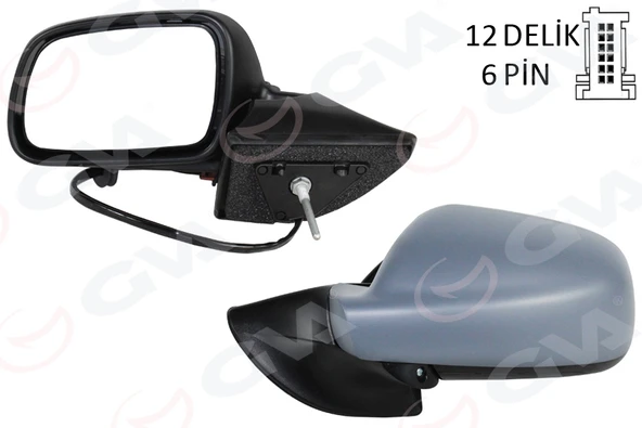GVA 1043319 DIŞ DİKİZ AYNASI SOL ELEKTRİKLİ ISITMALI KATLANIR ASTARLI PEUGEOT P407 2004> 8149.VG ürün görseli 1