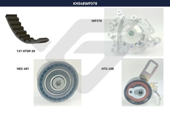 HUTCHINSON KH548WP378 TRIGER SETI FIAT DOBLO 22> ASTRA L 21> CORSA F 19> FOCUS IV 17> CONNECT 17> KUGA III 19> PUMA 19> 20 08-3008 II-301- 308 II-5008-508-EXPERT-PARTNER-BERLINGO-C3 III-C4-C-ELYSEE-JU ürün görseli 1
