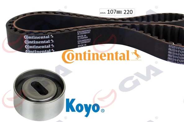 GVA 59T9981 TRİGER KAYIŞ SETİ EKSANTRİK SETİ MAZDA 323 1.6L B6 BG kasa 89-95 / KIA PRIDE 1.3L B3 16v 94-> / RIO 1.3L A3E DC kasa 00-05 / SEPHIA 1.5L 1.6L FA kasa 95-97 1 KAYIŞ 1 RULMAN BP0112205-KK350 ürün görseli 1