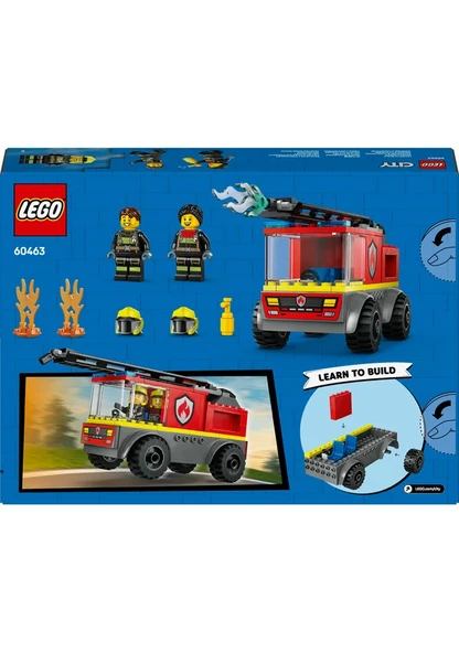 Lego City Merdivenli İtfaiye Kamyonu 60463 Lisanslı Ürün - Resim 10