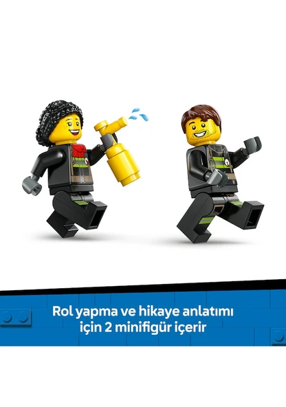 Lego City Merdivenli İtfaiye Kamyonu 60463 Lisanslı Ürün - Resim 6