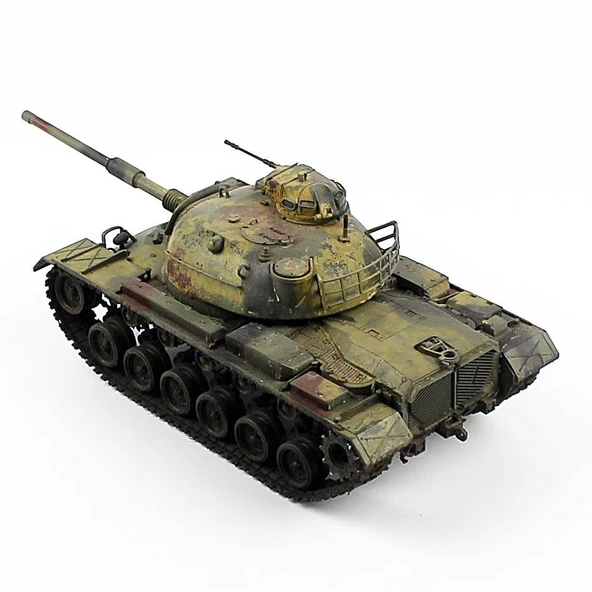 QD285 1/35 Ölçek, M48A2 us Kara Kuv., Sergilemeye Hazır Plastik Tank Modeli - Resim 3