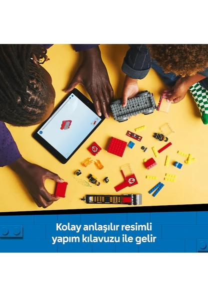 Lego City Merdivenli İtfaiye Kamyonu 60463 Lisanslı Ürün - Resim 4