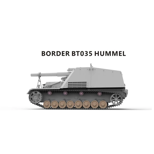 Border BT-035 1/35 Ölçek, 15cm s.FH 18/1 Hummel Sd. Kfz. 165 Geç Dönem Tankı, Plastik Model Kiti - Resim 3