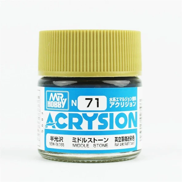 Mr.Hobby N-071 10 ml. Middle Stone, Acrysion Serisi Model Boyası ürün görseli