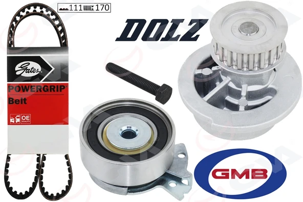 GVA 59WPK9004 DEVİRDAİMLİ EKSANTRİK GERGİ KİTİ 111x170 111 DİŞ ASTRA F-CORSA B 1.2-1.4-1.6 8V GD111H9.5P170 1606369-93188126-95516736-1629063 ürün görseli 1