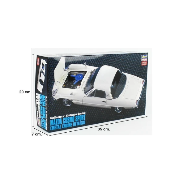 Hasegawa CH046 51046 1/24 Ölçek, Mazda Cosmo Sport (Metal Motor Detaylı), Plastik Model Kiti - Resim 5