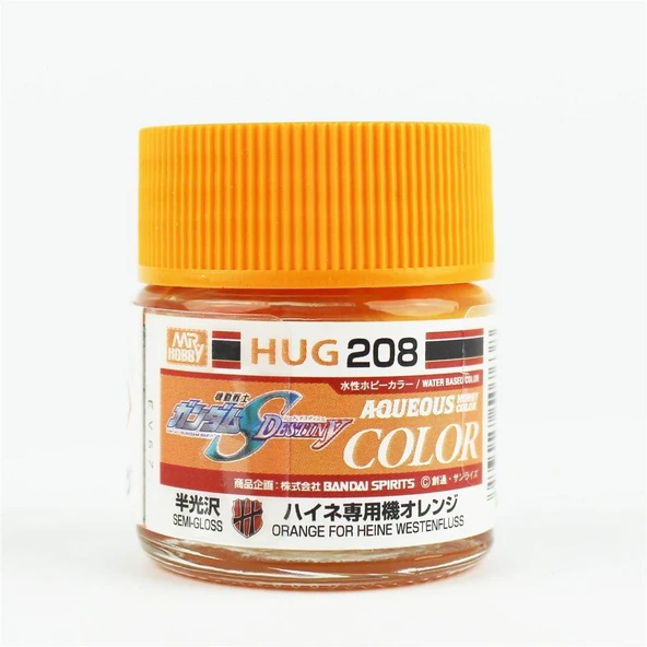 Mr.Hobby HUG-208 10 ml. Orange For Heine Westenfluss, Aqueous Gundam Serisi Model Boyası ürün görseli