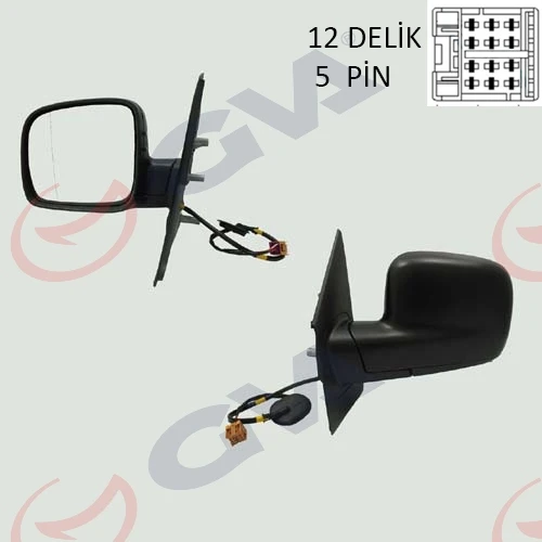 GVA 1075526 DIŞ DİKİZ AYNASI SOL TRANSPORTER T5 MULTIVAN 04> ELEKTRİKLİ ISITMALI ASFERİK 5 FİŞ VM-373EHAL 7H1857507A9B9-7H1857521A ürün görseli 1
