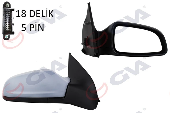 GVA 1090151 DIŞ DİKİZ AYNASI SAĞ ASTRA H 04> ELEKTRİKLİ ISITMALI ASTARLI KONVEKS 5 FİŞ VM-968EHPR 13312981 6428273-6428918-6207118 ürün görseli 1