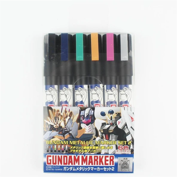 Mr.Hobby GMS-125 Gundam Marker Metallic Set.2, 6 Adet ürün görseli 1